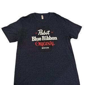 Pabst Blue Ribbon Original Beer Graphic T-Shirt Blue Brewery Tee Men’s XL